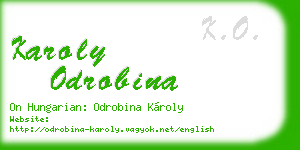 karoly odrobina business card