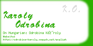 karoly odrobina business card